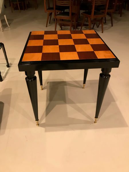 French Art Deco Ebony Game Table or Centre Table