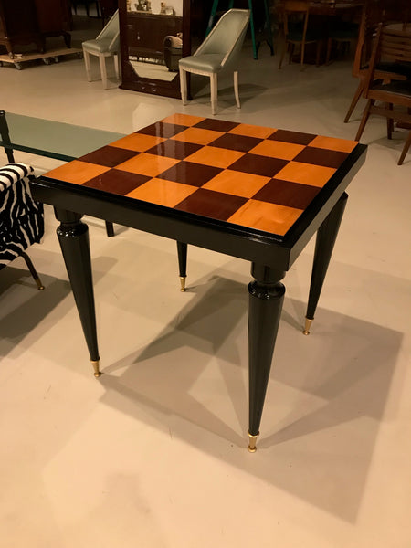 French Art Deco Ebony Game Table or Centre Table