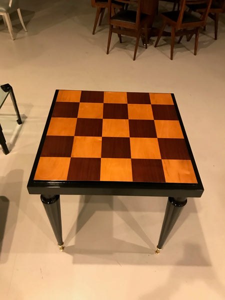 French Art Deco Ebony Game Table or Centre Table