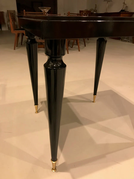 French Art Deco Ebony Game Table or Centre Table