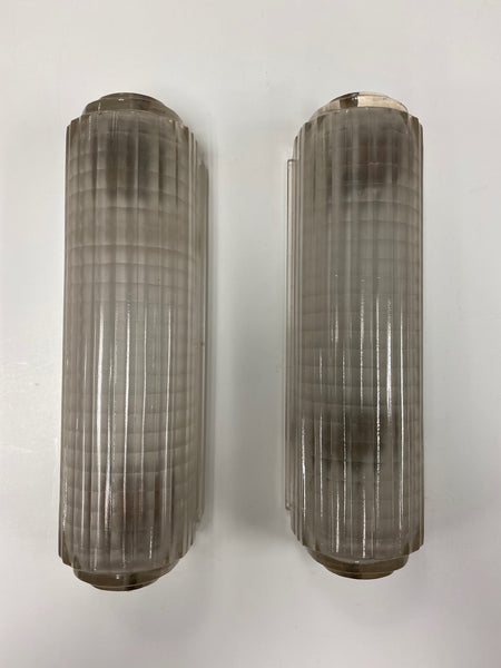 Pair of French Art Deco Wall Sconces Signed by Sabino