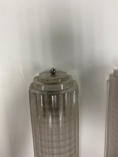 Pair of French Art Deco Wall Sconces Signed by Sabino