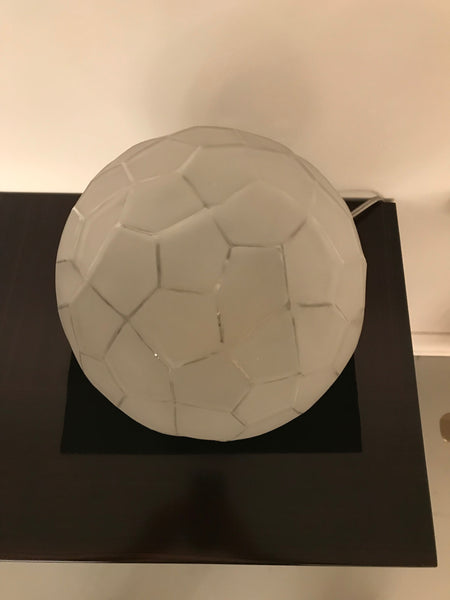 French Art Deco Table Lamp by Genet et Michon with Geometric Motif