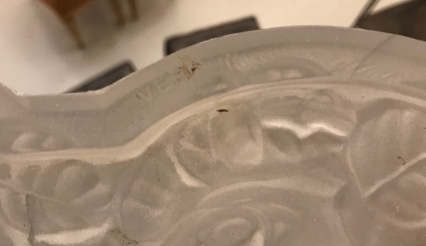 French Art Deco Floral Chandelier Signed by Verdun