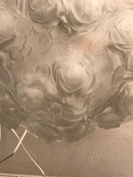 French Art Deco Floral Chandelier Signed by Verdun