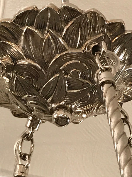 French Art Deco Geometric Chandelier Signed by Muller Frères Luneville