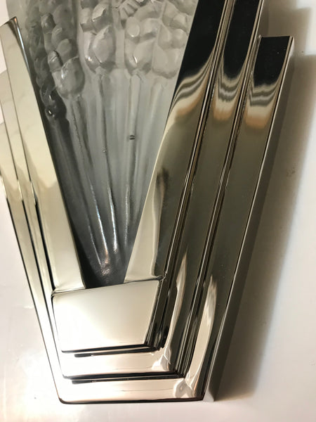 Pair of French Art Deco Skyscraper Floral Sconces