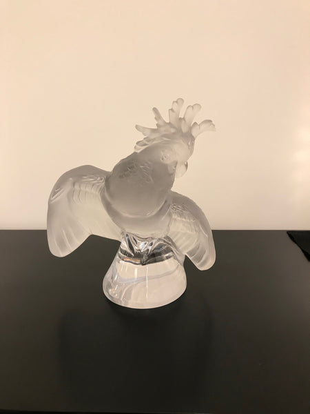 Lalique Crystal Sculpture Cockatoo Bird