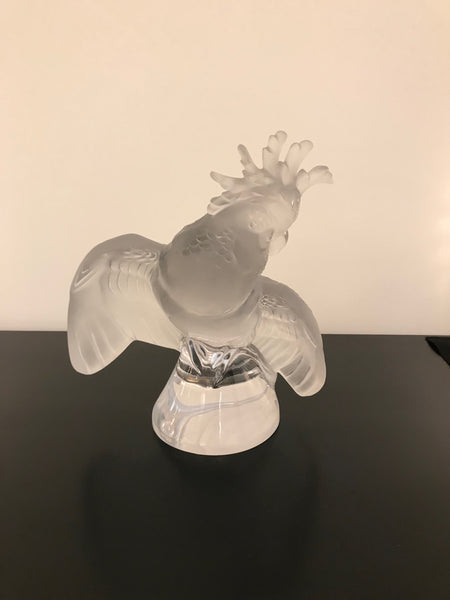 Lalique Crystal Sculpture Cockatoo Bird