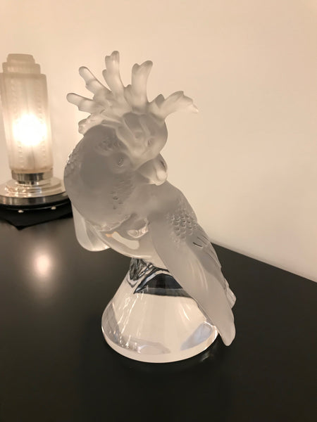 Lalique Crystal Sculpture Cockatoo Bird