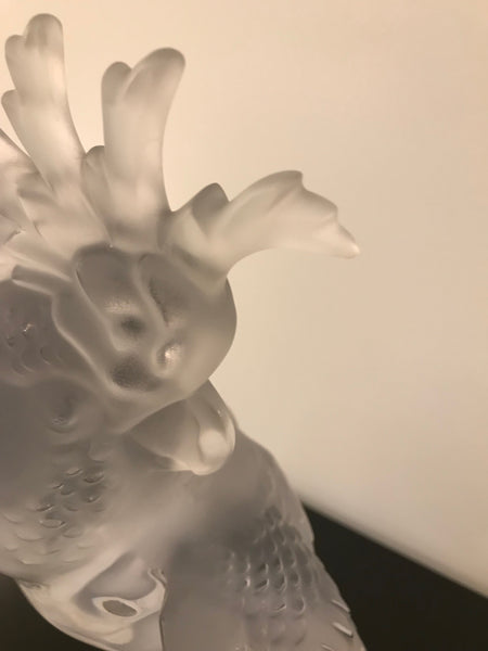 Lalique Crystal Sculpture Cockatoo Bird