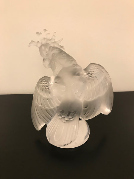 Lalique Crystal Sculpture Cockatoo Bird