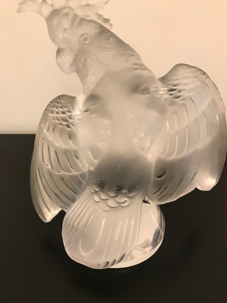 Lalique Crystal Sculpture Cockatoo Bird