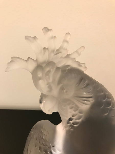Lalique Crystal Sculpture Cockatoo Bird