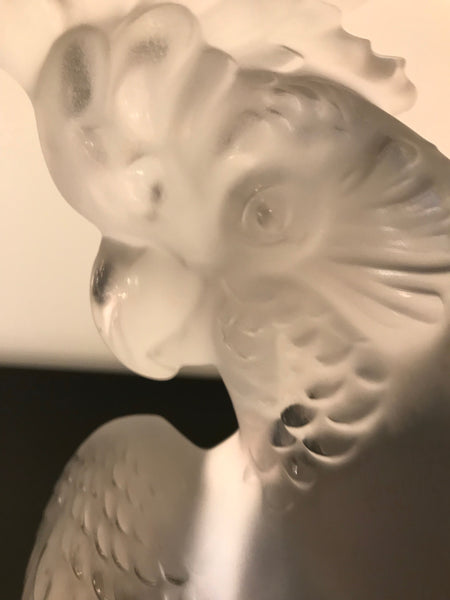 Lalique Crystal Sculpture Cockatoo Bird