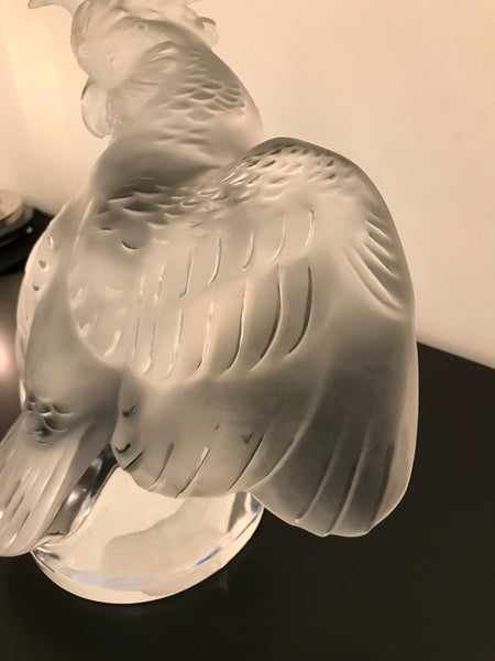 Lalique Crystal Sculpture Cockatoo Bird
