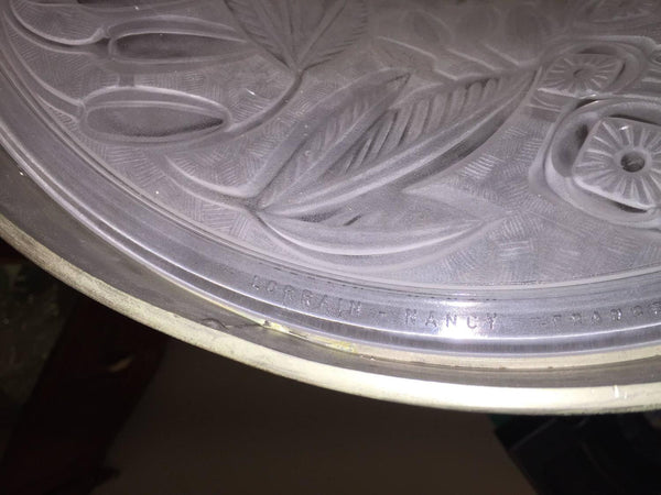 French Art Deco Cone Shape Chandelier Signed By Lorrain Nancy France