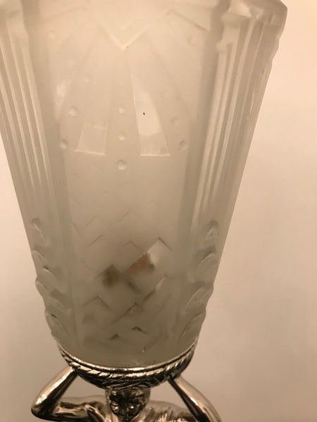 French Art Deco Table Lamp by Muller Frères Luneville
