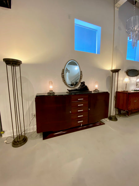 Pair of Art Deco Floor Lamps with Skyscraper Motif