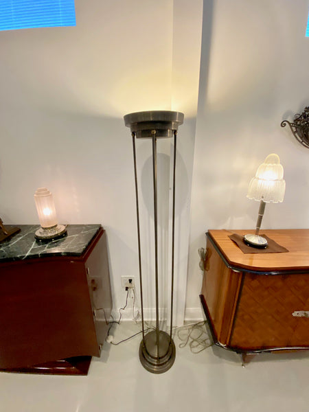 Pair of Art Deco Floor Lamps with Skyscraper Motif