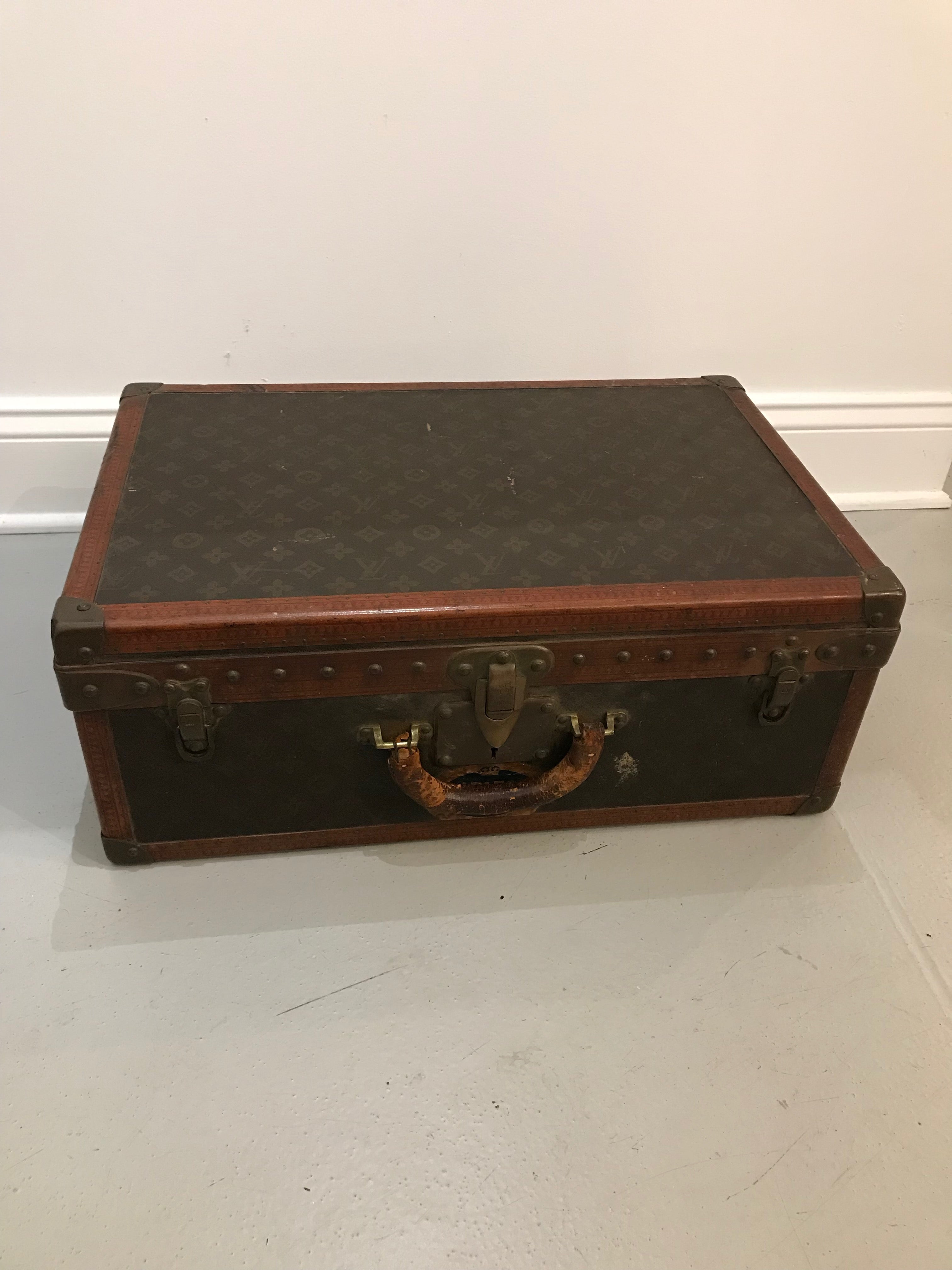 Early 20th c Louis Vuitton Steamer Trunk with Interior Label and Serial  Number For Sale at 1stDibs