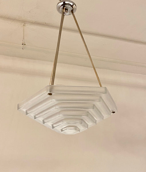 French Art Deco Chandelier Signed By Degue