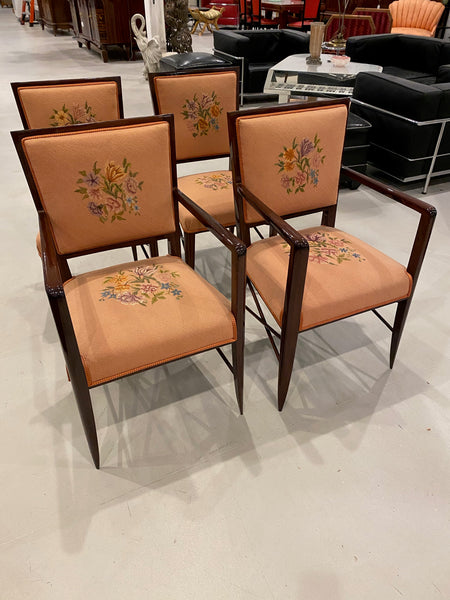 Set of Four French Art Deco chairs