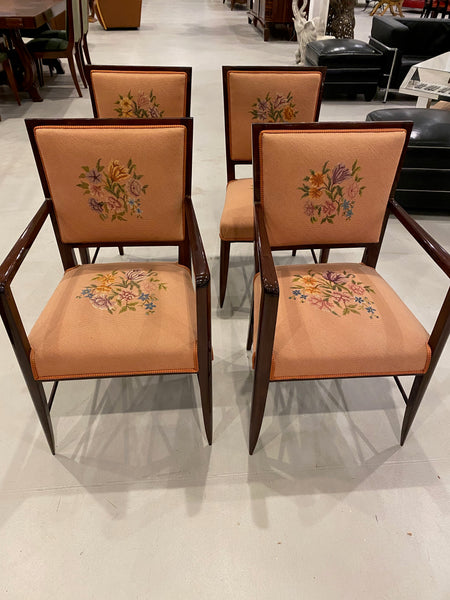 Set of Four French Art Deco chairs