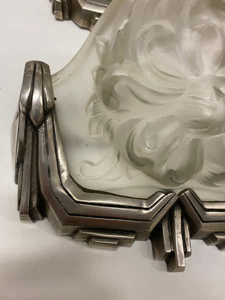 Pair of French Art Deco Sconces Signed by Sabino