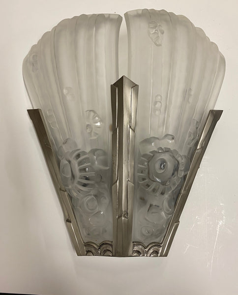 Pair of French Art Deco Gênet et Michon Wall Sconces
