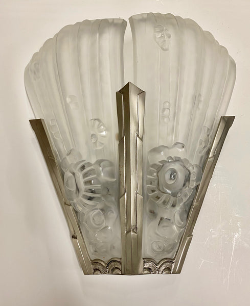 Pair of French Art Deco Gênet et Michon Wall Sconces