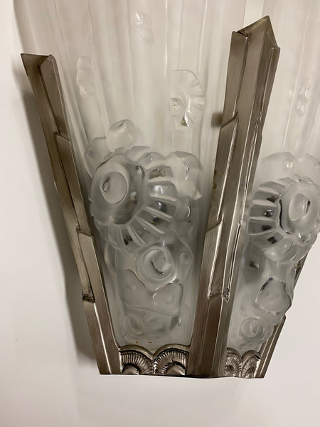 Pair of French Art Deco Gênet et Michon Wall Sconces