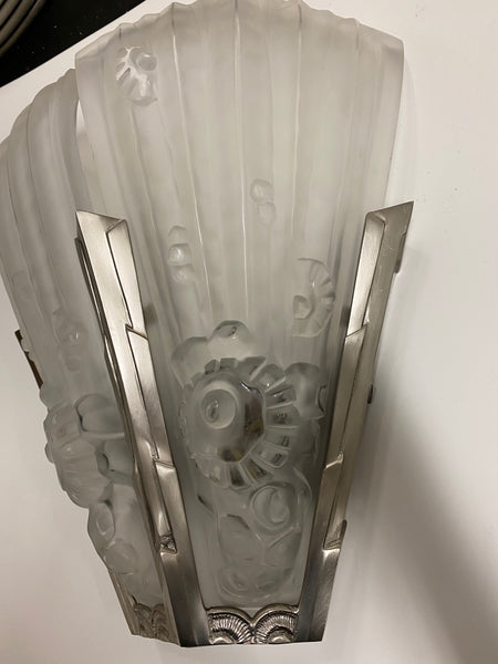 Pair of French Art Deco Gênet et Michon Wall Sconces