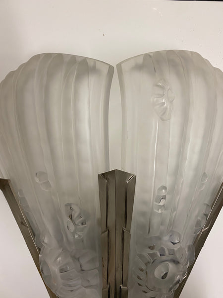 Pair of French Art Deco Gênet et Michon Wall Sconces