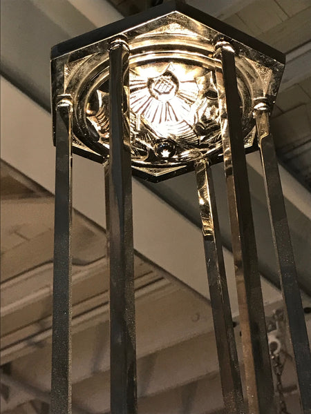 French Art Deco Chandelier Signed by Degué