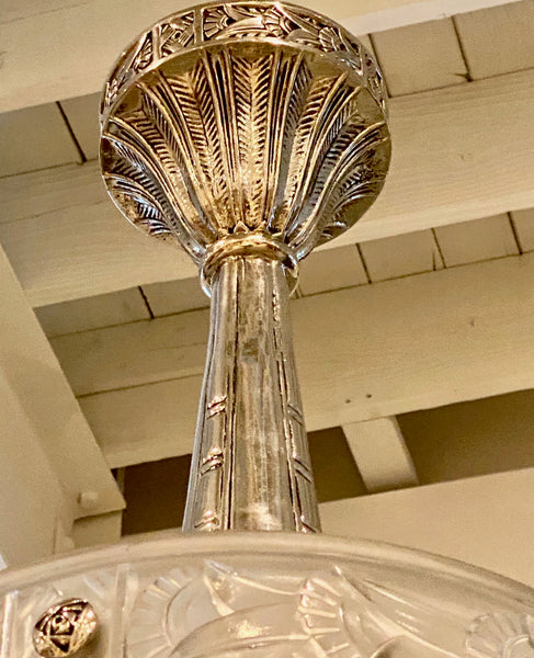 French Art Deco Chandelier Signed by Lorrain Nancy France