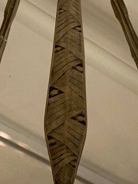 French Art Deco Butterfly Chandelier Signed by Muller Freres Luneville