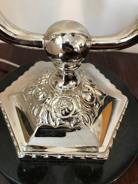 French Art Deco Floral Table Lamp