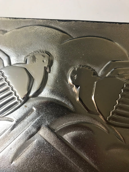 Pair of French Art Deco Bird Sconces with Geometric Motif by Sabino