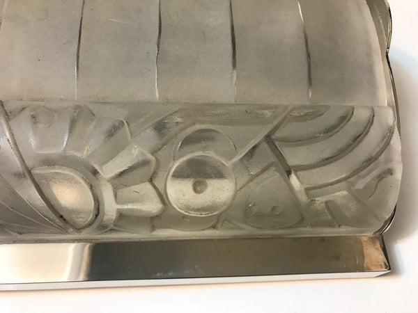 Pair of French Art Deco Bird Sconces with Geometric Motif by Sabino