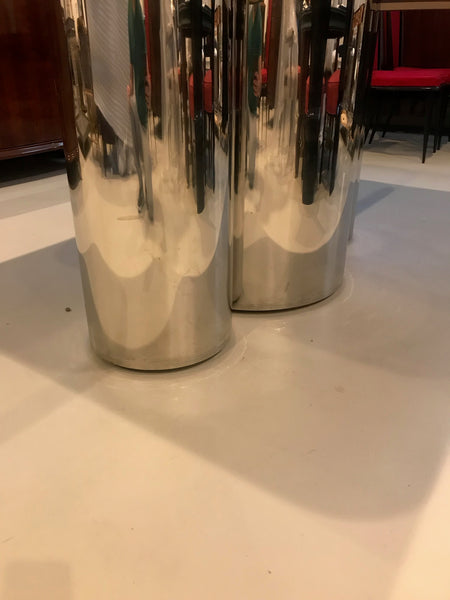 Black Granite and Chrome Dining Table