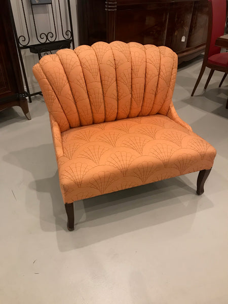 Art Deco Love Seat with Seashell Motif