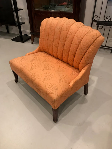 Art Deco Love Seat with Seashell Motif