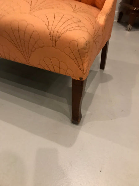 Art Deco Love Seat with Seashell Motif