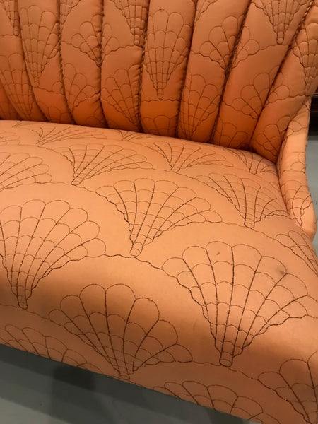 Art Deco Love Seat with Seashell Motif