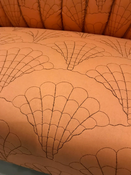 Art Deco Love Seat with Seashell Motif