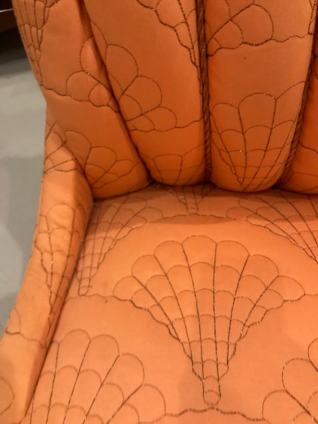 Art Deco Love Seat with Seashell Motif
