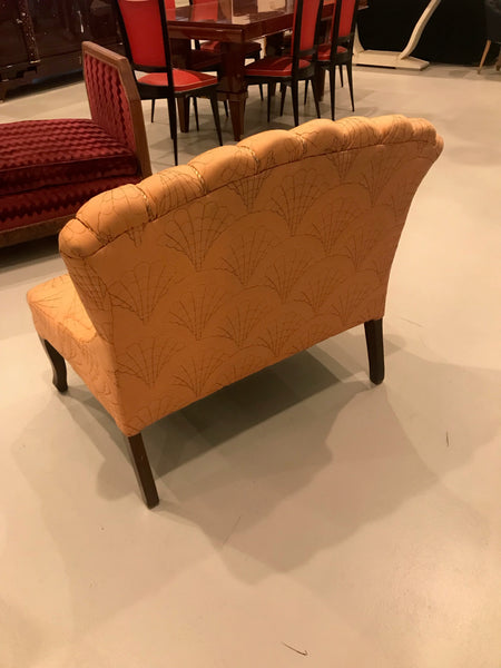 Art Deco Love Seat with Seashell Motif
