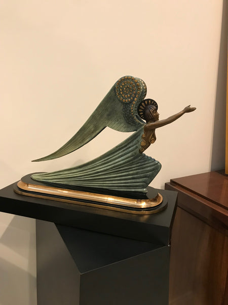 1984 Erte Ltd Ed "Angel" Bronze Sculpture by Romain De Tirtoff
