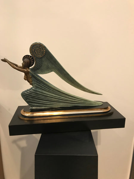 1984 Erte Ltd Ed "Angel" Bronze Sculpture by Romain De Tirtoff